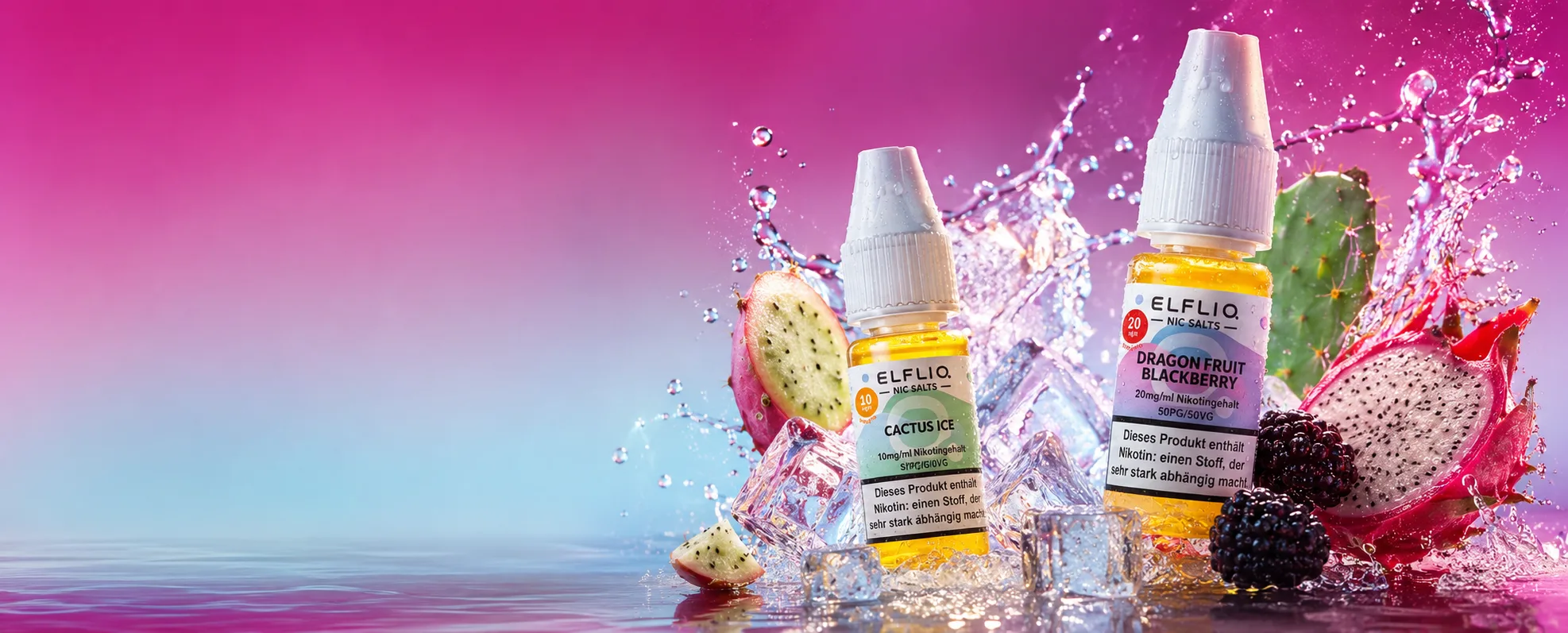 ELFLIQ nic salt liquid – 10 ml bottle with fruity flavours